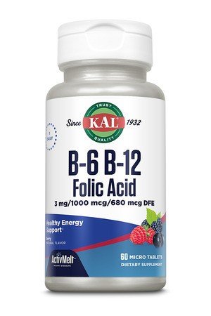 Kal B-6 B-12 Folsäure ActivMelt Beere 60 Tabletten - Bild 1 von 1