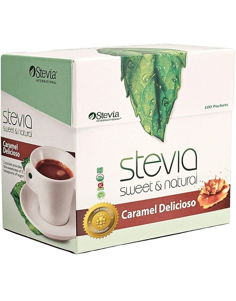 Stevia International Stevia Sweet - Natural Caramel Delicise 100 пакетиков в коробке 3190₽